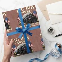 Patriotic Freedom Express Coast to Coast Wrapping Paper Roll Steam Train Legend Heritage Pride