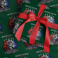 Patriotic George Washington Sunglasses and Fighter Jets Wrapping Paper Roll Imagine A Country So Great Pride