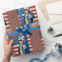 Patriotic George Washington Wrapping Paper Roll No Kings In America