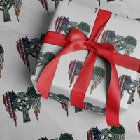 Patriotic Irish American Cross Wrapping Paper Roll St Patricks Day Religious Gift