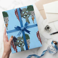 Patriotic Irish American Cross Wrapping Paper Roll St Patricks Day Religious Gift