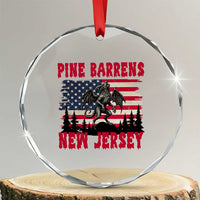 Patriotic Jersey Devil Crystal Glass Ornament Pine Barrens New Jersey Cryptid