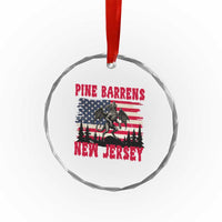Patriotic Jersey Devil Crystal Glass Ornament Pine Barrens New Jersey Cryptid