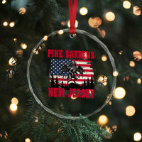 Patriotic Jersey Devil Crystal Glass Ornament Pine Barrens New Jersey Cryptid