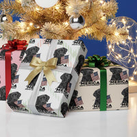 Patriotic Labrador Retriever Wrapping Paper Roll America 250th Anniversary Gift