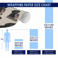 Patriotic Labrador Retriever Wrapping Paper Roll America 250th Anniversary Gift