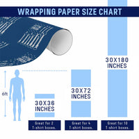 Patriotic Mechanic Gift Wrapping Paper Roll American Flag Automotive Lover