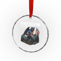 Patriotic Mothman Lover Crystal Glass Ornament Funny USA 250 Anniversary Gift