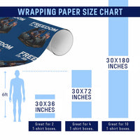 Patriotic Mothman Lover Wrapping Paper Roll Funny USA 250 Anniversary Gift