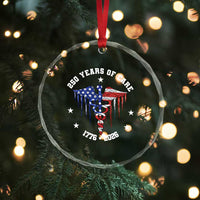 Patriotic Nurse 250 Years Of Care Crystal Glass Ornament Healthcare Worker Gift