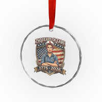 Patriotic Nurse Celebrating 250 Years Of Care Gift Crystal Glass Ornament