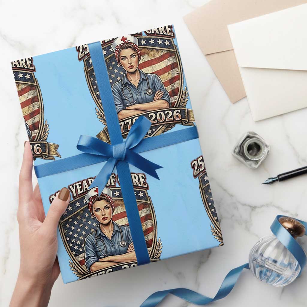 Patriotic Nurse Celebrating 250 Years Of Care Gift Wrapping Paper Roll