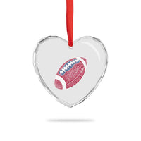 Patriotic Polka Dot Football Heart Crystal Glass Ornament Dot Day Gift