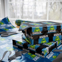Patriotic Protest Portland Frog Wrapping Paper Roll United We Ribbit Divided We Croak Resist - Wonder Print Shop