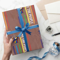 Patriotic Rainbow Pride American Eagle Wrapping Paper Roll We The People LGBT Pride