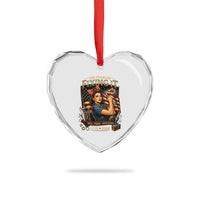 Patriotic Rosie Mechanic Feminist Pride Heart Crystal Glass Ornament 250 Years Of Fixing It