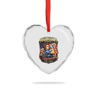 Patriotic Rosie Nurse Feminist Pride Heart Crystal Glass Ornament 250 Years Of Nursing