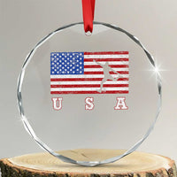 Patriotic Soccer Crystal Glass Ornament USA American Flag Team - Wonder Print Shop