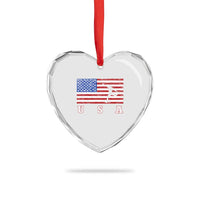 Patriotic Soccer Heart Crystal Glass Ornament USA American Flag Team - Wonder Print Shop