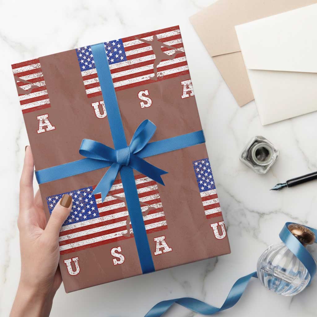 Patriotic Soccer Wrapping Paper Roll USA American Flag Team - Wonder Print Shop