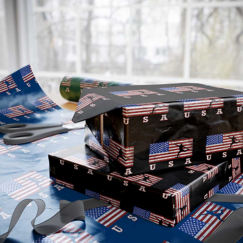 Patriotic Soccer Wrapping Paper Roll USA American Flag Team - Wonder Print Shop