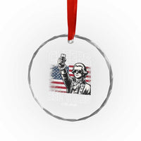 Patriotic Thomas Jefferson Crystal Glass Ornament Cheers To 250 Years