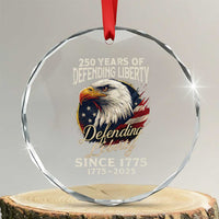 Patriotic USA Army Military 250th Anniversary Crystal Glass Ornament 250 Years Of Defending Liberty Since 1775 TS11
