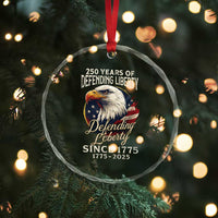 Patriotic USA Army Military 250th Anniversary Crystal Glass Ornament 250 Years Of Defending Liberty Since 1775 TS11