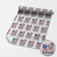 Patriotic USA Sunglasses Christmas In July Graphic Wrapping Paper Roll