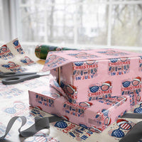 Patriotic USA Sunglasses Christmas In July Graphic Wrapping Paper Roll