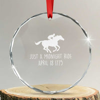 Paul Revere American History Crystal Glass Ornament Just A Midnight Ride April 18 1775