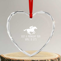 Paul Revere American History Heart Crystal Glass Ornament Just A Midnight Ride April 18 1775
