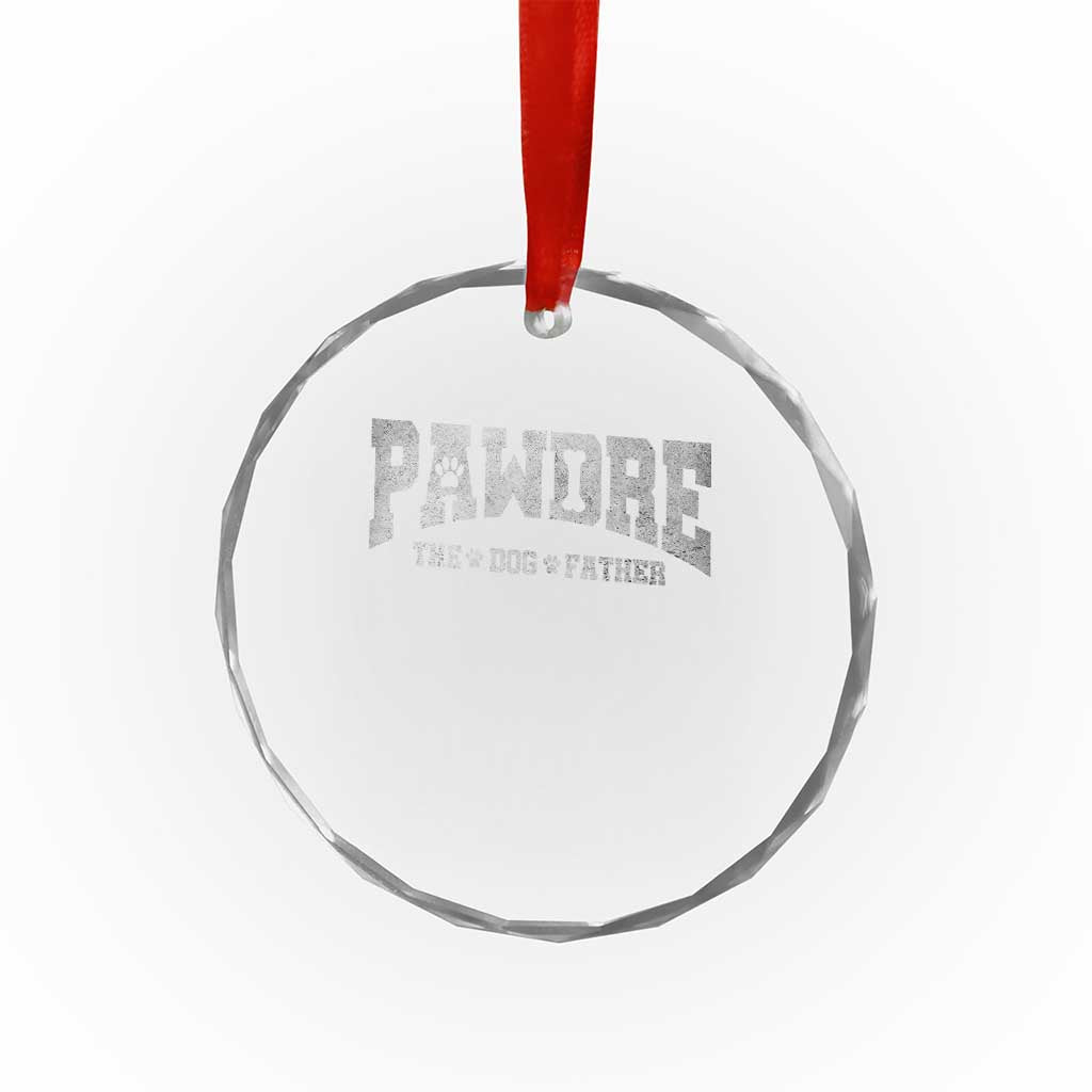 Pawdre The Dog Father Crystal Glass Ornament Dog Dad Christmas Fathers Day - Wonder Print Shop