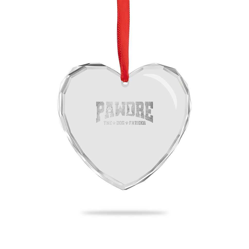 Pawdre The Dog Father Heart Crystal Glass Ornament Dog Dad Christmas Fathers Day - Wonder Print Shop