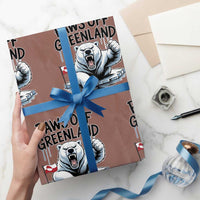 Paws Off Greenland Wrapping Paper Roll Resist Polar Bear Political Satire