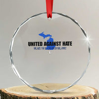 Peace for Grand Blanc Michigan Crystal Glass Ornament United Against Hate TS02