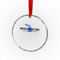Peace for Grand Blanc Michigan Crystal Glass Ornament United Against Hate TS02