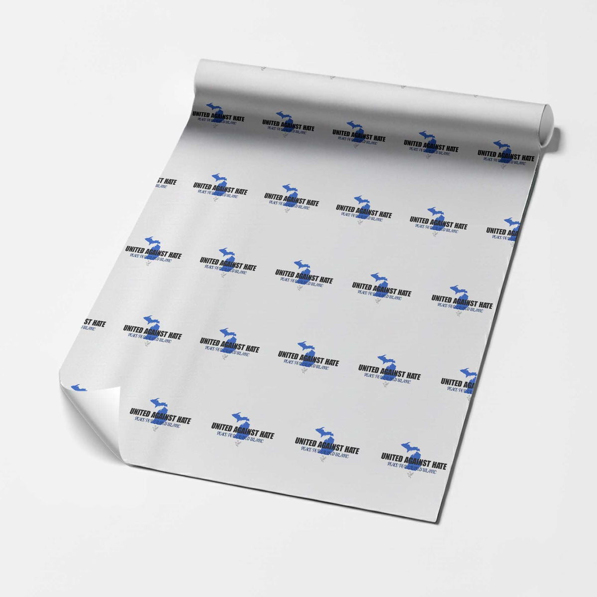 Peace for Grand Blanc Michigan Wrapping Paper Roll United Against Hate - Wonder Print Shop