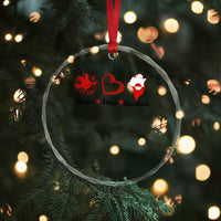 Peace Love Greenland Crystal Glass Ornament Sunflower Flag Stand With Greenland