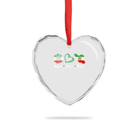 Peace Love Iran Heart Crystal Glass Ornament Sunflower Flag