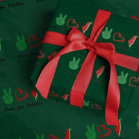 Peace Love Palestine Wrapping Paper Roll Gaza Palestinian Flag - Wonder Print Shop