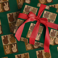 Peace Sign Equality for All Wrapping Paper Roll Peace Out V Fingers Hand Equal Rights - Wonder Print Shop