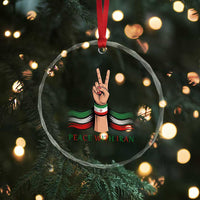 Peace With Iran Crystal Glass Ornament Support Iranian People For Peace
