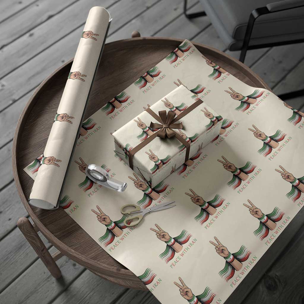 Peace With Iran Wrapping Paper Roll Support Iranian People For Peace