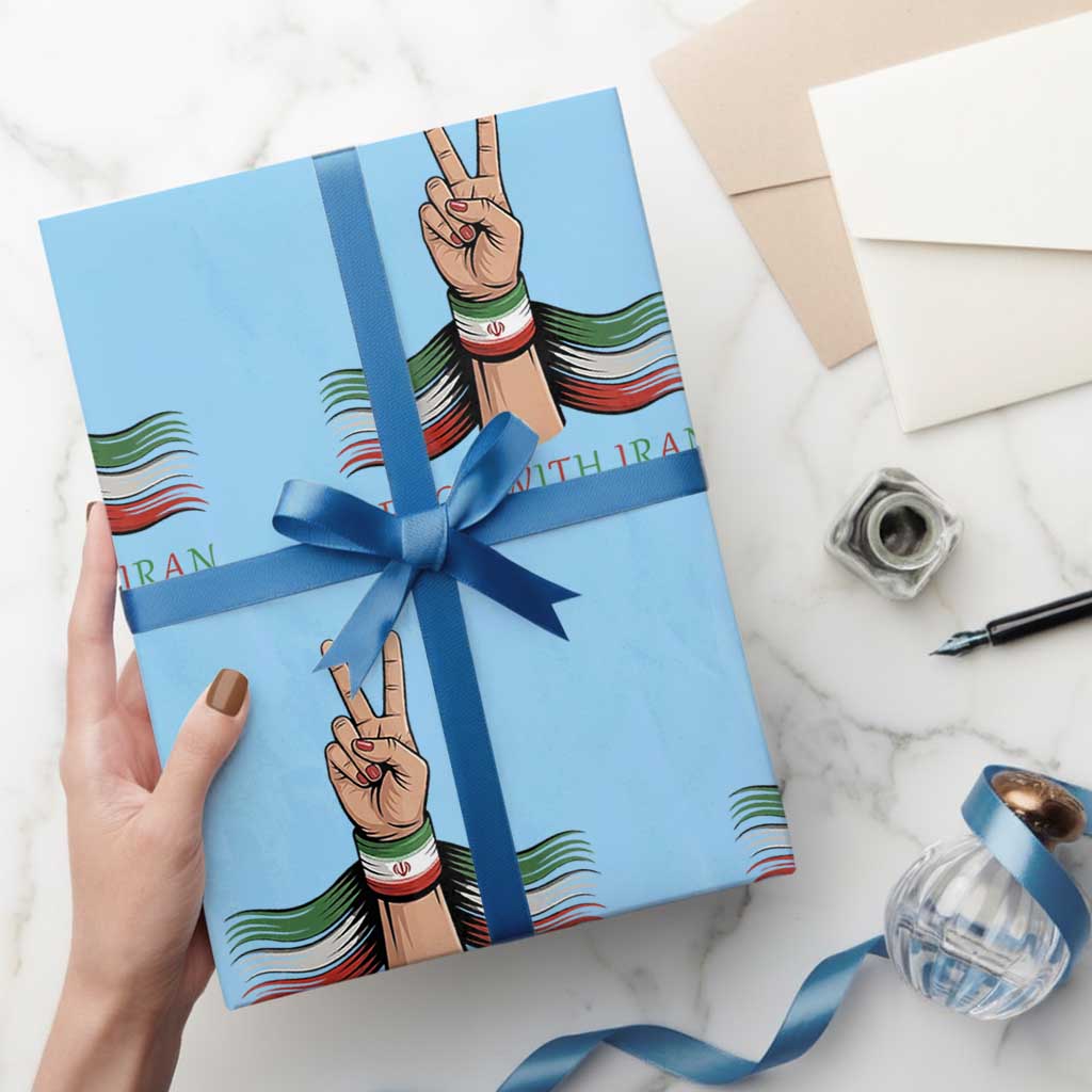 Peace With Iran Wrapping Paper Roll Support Iranian People For Peace