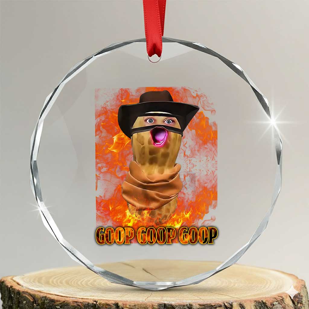 Peanut Goop Meme Crystal Glass Ornament Funny Bungulator - Wonder Print Shop