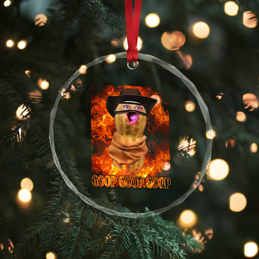 Peanut Goop Meme Crystal Glass Ornament Funny Bungulator - Wonder Print Shop