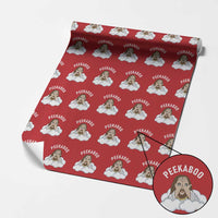 Peekaboo Jesus Funny Christian Wrapping Paper Roll Faith Humor Savior in Clouds Religious Meme