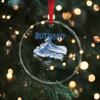 Penguin But Why Crystal Glass Ornament Funny Penguin Snowy Mountain Meme