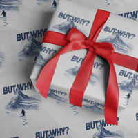 Penguin But Why Wrapping Paper Roll Funny Penguin Snowy Mountain Meme
